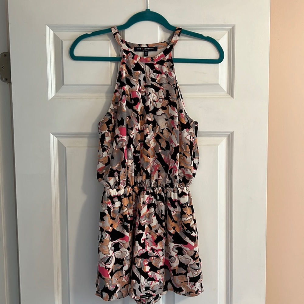 Marble printed romper
